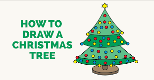 Christmas coloring pages for kids & adults to color in and celebrate all things christmas, from santa to snowmen to festive holiday scenes! Easy Drawing Guides On Twitter How To Draw A Christmas Tree Easy To Draw Art Project For Kids See The Full Drawing Tutorial On Https T Co H9gkys3ee0 Christmastree Howtodraw Drawingideas Https T Co Ylrctkjg0i