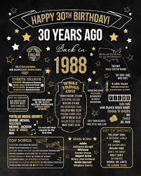Happy 30th Birthday Decorations For Her 30th Birthday Decoration Printable Sign 1989 Poster Instant Etsy In 2020 40th Birthday Gifts For Women 40th Birthday Decorations 50th Anniversary Gifts