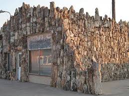 Via Rb Petrified Wood Gas Station Built In 1927 And Covered In Petrified Wood 10 Years Later Decatur Texas Roadside Attractions Texas Roadtrip Roadside