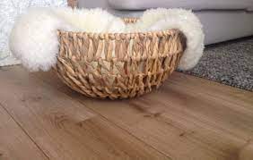 kattenmand met schapenkleed van ikea en mand van leenbakker diy 3 katten en kittens katten kattenvrouw