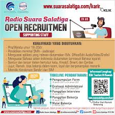 0852 2552 5576 (wa only) www.lowonganterpadu.com. Lowongan Kerja Part Time Radio Suara Salatiga Terbaru Januari 2021 Radio Suara Salatiga