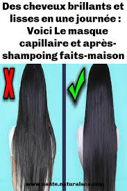 Des Cheveux Brillants Et Lisses En Une Journee Voici Le Masque Capillaire Et Apres Shampoing Faits Maison Masques Capillaires Shampoing Fait Maison Et Apres Shampoing