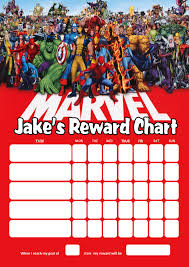 Personalised Marvel Superheroes Reward Chart Adding Photo Option Available