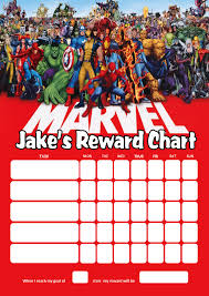 personalised marvel superheroes reward chart adding photo option available