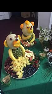 Monkey Fruit Display For Gramma Camp On My Dreams Lol Baby Shower Fruit Jungle Baby Shower Theme Monkey Baby Shower
