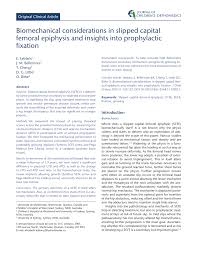 Pdf Biomechanical Considerations In Slipped Capital Femoral