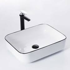contemporary ceramic basin white