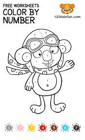 Simple enough for kids just starting preschool, this cute color by number is a great way to build on your child's number and color learning. Free Color By Number Printable Coloring Pages For Kids 123 Kids Fun Apps In 2020 Kids Printable Coloring Pages Coloring Pages For Kids Color By Number Printable