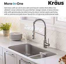 Browse our full range of products from dressing tables to complete modern kitchens. Kraus Kca 1200 Ellis Combo Set With 33 16 Gauge Undermount Sink And Bolden 18 Inch Pull Down Commercial Style Kitchen Faucet Spot Free Stainless Steel Buy Online At Best Price In Uae Amazon Ae