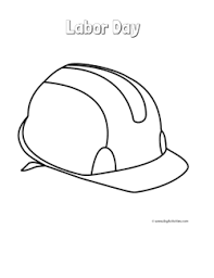 Labor Day Coloring Page With A Picture Of A Hard Hat To Color Labor Day Crafts Hard Hat Drawing Green Crafts For Kids