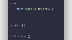 If the list is empty, then there would be zero or no elements in the list. How To Check If An Array Is Empty Python Design Corral