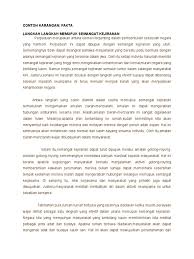 Baca syarahan dengan sebutan dan intonasi yang betul, nada yang sesuai serta kepantasan yang wajar. Contoh Karangan Pdf