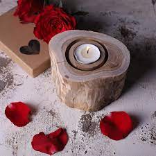 صندوق من خشب التيك بغطاء محفور لقاعدة الشموع بارتفاع 10 سم و قاعدة بقطر 12 سم بسعر 55 ريال tea lights candles tea light candle