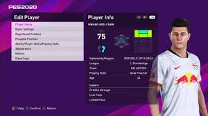 Mar 26, 2021 · well, if you search hwang hee chan's attributes, those two players are the only two players that can match chan's bas attributes. Hwang Hee Chan Face E Football Pes 2020 Leipzig Youtube