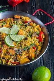 Vegan Paella Caribbean Paella Recipe Paella Recipe Caribbean Recipes Healthy Cooking