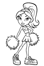 Sasha coloring pages hellokidscom template. Bratz Sasha Cheerleader Coloring Pages Best Place To Color