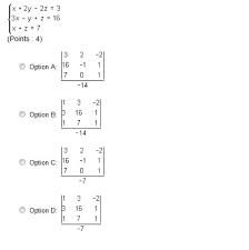 Which Expression Gives The X Coordinate Of The Solution Of The System Brainly Com