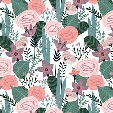 Check spelling or type a new query. Lovely Mid Century Rose Garden Flower Pattern Painting By Little Bunny Sunshine