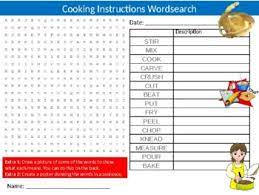 Terms related to cooking meat could . 3 X Cooking Terms Wordsearch Puzzle Sheet Keywords Food Health Cooking
