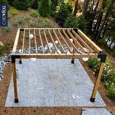 Pergola Kit For 6x6 Wood Posts With Knect 2x6 Top Rafter Brackets Pergola Kits Outdoor Pergola Pergola