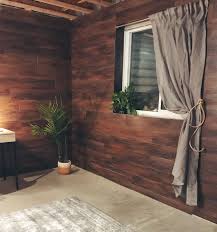 These are ideal for small spaces and furniture, such as dressers and bookshelves. Diy Basement Wall Easy Wall Cover Peel And Stick Floor Tile On Walls Drop Cloth Diy Basement Remod Basement Walls Basement Guest Rooms Basement Remodel Diy
