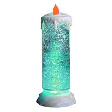 Led Candle Light Swirling Glitter Christmas Water Colour Changing Flickering Fun Ebay