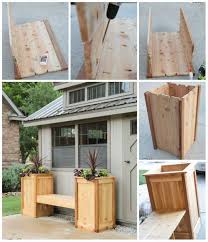 14 Facons De Fabriquer Un Banc Original Pot De Fleurs En Bois Amenagement Jardin Amenagement Exterieur