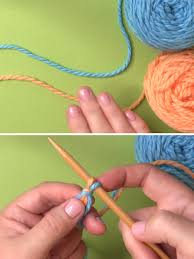 A variation of this, called a cable cast on, is where you put the knitting needle between two stitches instead of in the stitch. Two Color Braided Cast On For Knitters Studio Knit