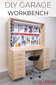 Diy Garage Workbench With Storage In 2020 Garage Werkbank Werkbank Garages