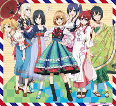 shirobako imai midori miyamori aoi ogasawara rinko sakaki shizuka toudou  misa yano erika yasuhara ema asian clothes chinadress kimono see through  umbrella | 609374 | yande.re