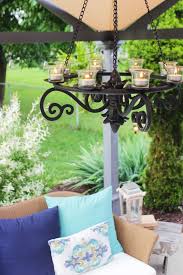 Three Creative Lighting Diys For Your Patio Shades Of Blue Interiors Gazebo Chandelier Gazebo Lighting Outdoor Candle Chandelier