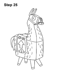 Learn how to draw fortnite pictures using these outlines or print just for coloring. Fortnite Llama Drawing Easy Step By Step