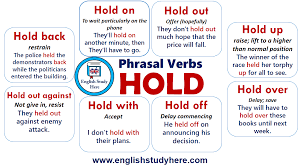 Phrasal Verbs Hold In English English Study Learn English Verb