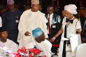 Browse naija news's complete collection of articles and commentary on bukola saraki in nigeria and the world. Caption Challenge Osinbajo Tinubu Toyin Saraki Bukola Saraki P M News