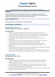 proposal manager resume samples