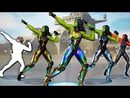 Fortnite chapter two, season four went live earlier this week and introduced many changes to spice up the popular battle royale. She Hulk Doing Meowscles Emote Jennifer Walters Dance Swole Cat Silver Gold Holo Foil Levels