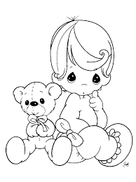 Praying little boy coloring page. Free Printable Baby Coloring Pages For Kids