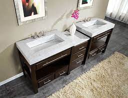 Sale +4 colors available in 5 colors. Accord Contemporary 92 Inch Moduler Bathroom Vanity Espresso Finish Marble Top White Marble Bathrooms Countertops White Marble Countertops
