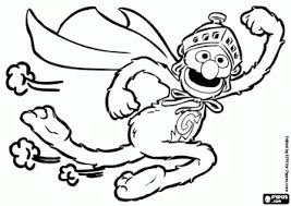 Super Grover The Superhero Of Sesame Street Coloring Page Sesame Street Coloring Pages Coloring Pages Disney Coloring Pages