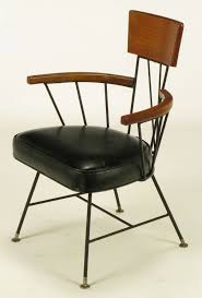 Set Four Paul Mccobb Wrought Iron And Ash Dining Chairs Dining Chairs Dining Room Chairs Modern Chair