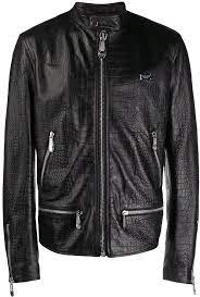 Philipp Plein Moto Jacket Farfetch Moto Jacket Jackets Black Leather Moto Jacket