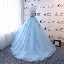 2018 A Line Wedding Dresses Blue Long With Butterfly Prom Etsy Ball Dresses Masquerade Dresses Gowns