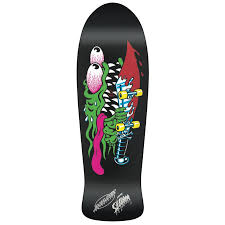 Santa Cruz Slasher Black Reissue Skateboard Deck Evo Could be used as a cruiser deck. santa cruz slasher black reissue