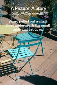 Four Blue Chairs A Picture A Story Blue Chair Writing Prompts Chair