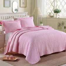 Free delivery and returns on ebay plus items for plus members. 100 Cotton Pink Patchwork Coverlet Quilted Queen Size Bedspread Set Comforter Ebay