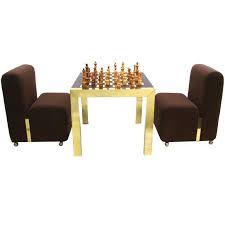 Paul Evans Modern Chess Set Game Table Modern Chess Set Modern Game Tables Chess Table