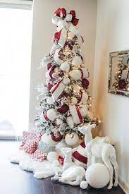 4 rolls snow poly mesh ribbon christmas tree decoration mesh ribbon white snowball decorated mesh ribbon for christmas party box decoration, 10 inch x 16 yards totally. 25 Ways To Decorate Your Christmas Tree With Ribbons Digsdigs