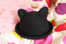 How To Bowler Hat With Cat Ears Diy Cat Ears Diy Clothes Kawaii Cat Ears