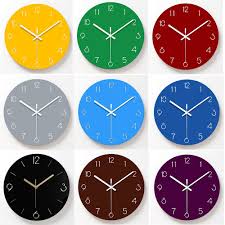 12 Inch Wall Clock Glass Acrylic Modern Home Decor Clock Silent Movement Non Ticking Blue Wall Clocks Blue Wall Clocks Wall Clock Glass Clock Wall Decor