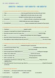 Exercises Used To Be Used To Get Used To Used To Be Used To Get Used To Interactive And Downloadable Worksheet You Can Do The Exercises Online Or Download The Worksheet As Pdf Tata Bahasa Inggris
